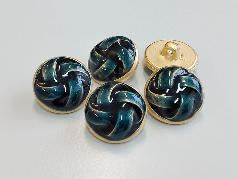 www.knopfparadies.de - 3421pt - Ausgefallene Designerknöpfe mit Knotendesign