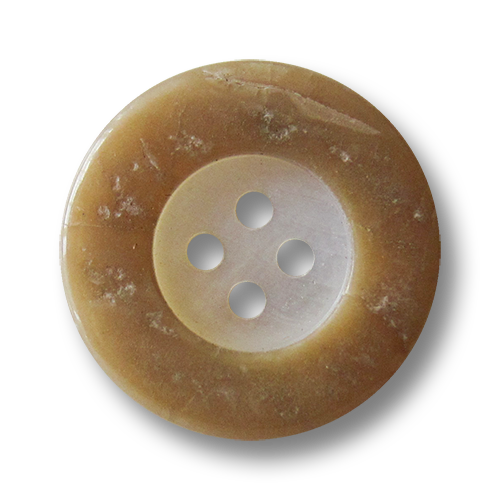 www.Knopfparadies.de - pm045be - Tolle Perlmuttknöpfe mit beigem Rand