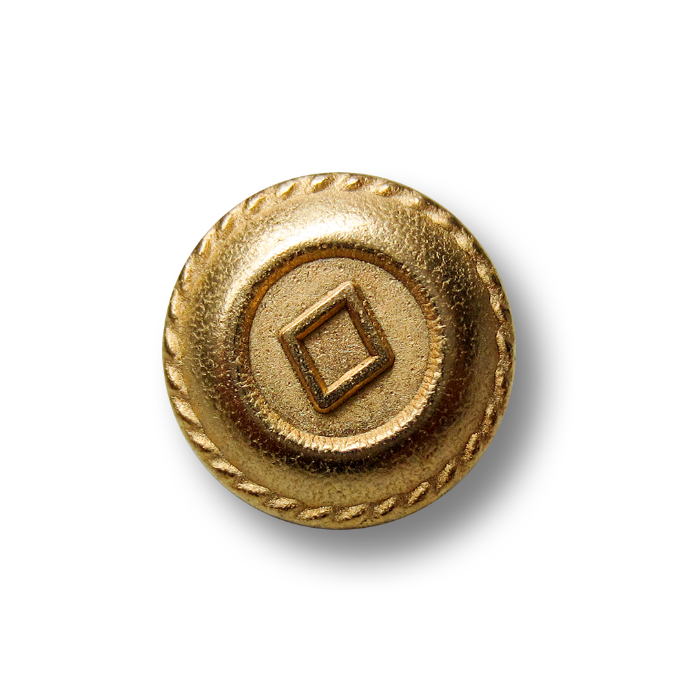 Kleiner goldfarb. Metallknopf mit Raute für Blusen etc