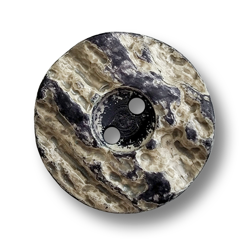 www.knopfparadies.de - 0203bb - Dunkle Trachtenknöpfe aus Kunststoff mit zwei Löchern
