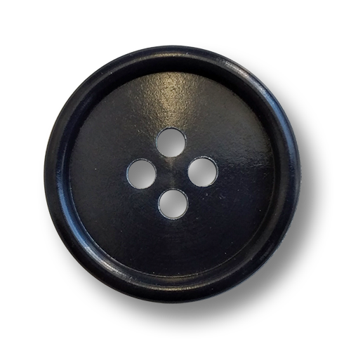 www.knopfparadies.de - 4510db - Dunkelblaue, fast schwarze Kunststoffknöpfe - B-WARE