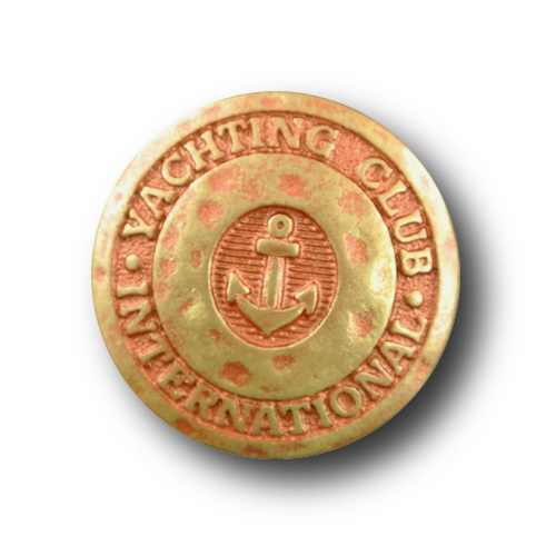 Interessanter Ankerknopf in Gold-Terracotta-Look