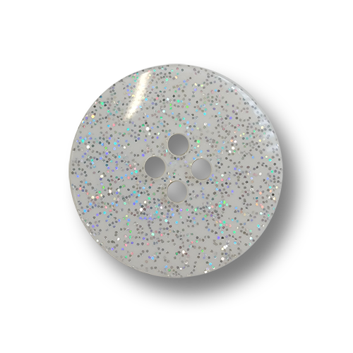www.knopfparadies.de - 4493si - Hell glitzernde Kunststoffknöpfe