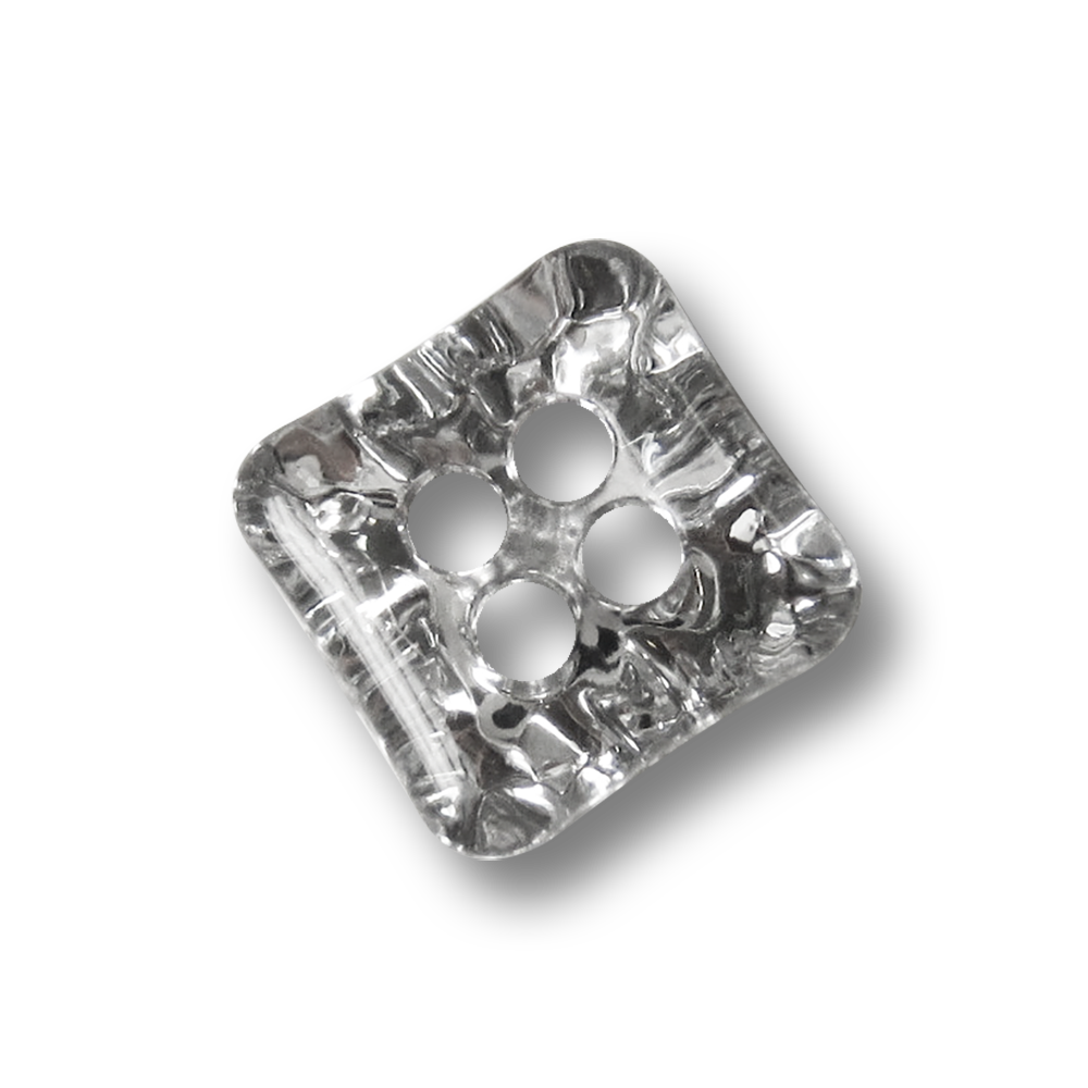 Viereckiger Blusen Knopf mit silbrigem Spiegel Effekt