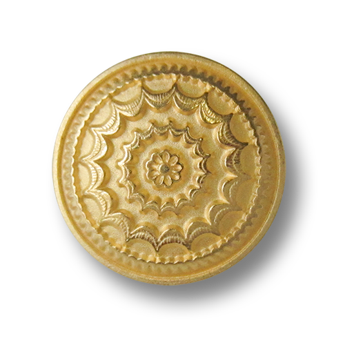 Goldfarbene Metallknöpfe mit ausgefallenem Design