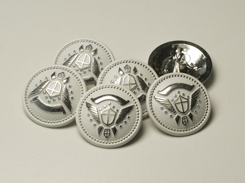 www.knopfparadies.de - Metallknöpfe in weiß-silber