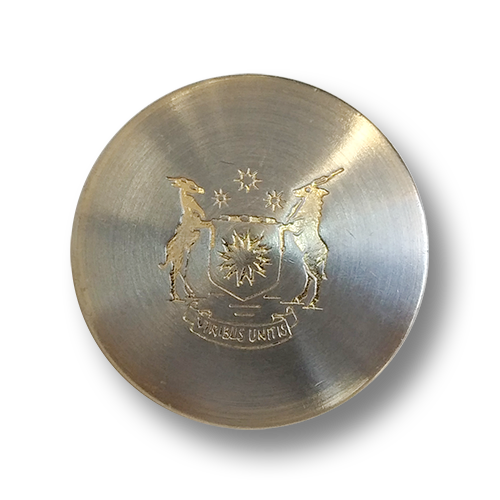 www.knopfparadies.de - 3886bi - Elegante Blazerknöpfe aus Metall in Bicolor