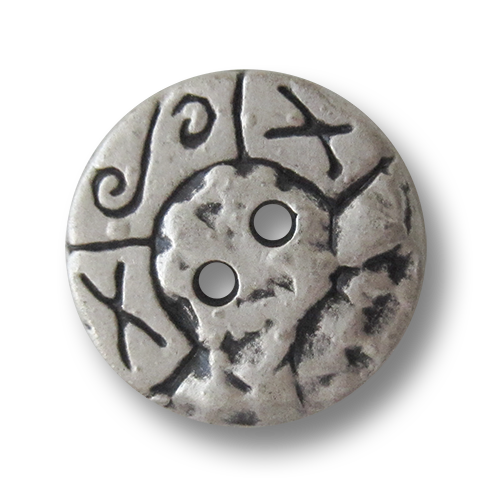 www.Knopfparadies.de - 0154as - Originelle Metallknöpfe in Silber mit Symbolen