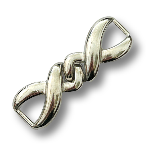 Metallverschluss Gürtelschnalle silberglänzend 0,9cm