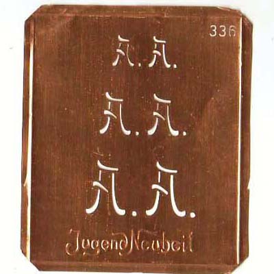 AA - Alte Monogramm Schablone - nicht nur zum Sticken