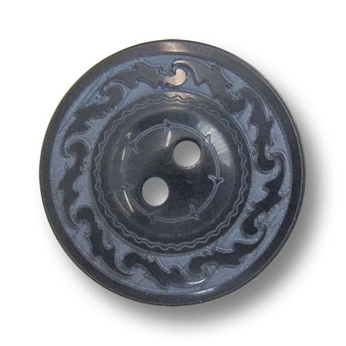 www.Knopfparadies.de - 5088db - Romantische Zweilochknöpfe aus Kunststoff in Dunkelblau