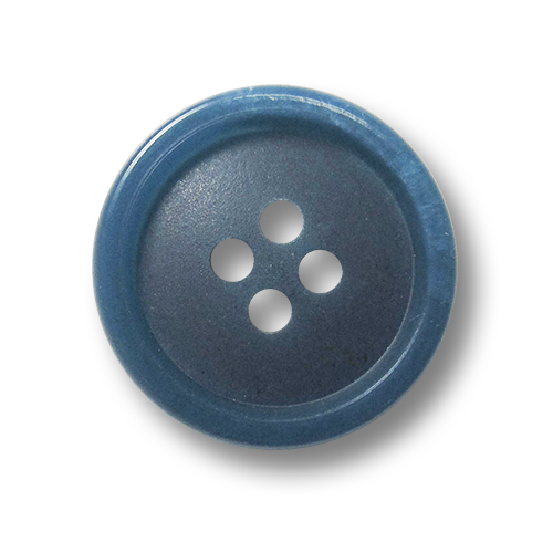Blau melierter Hemden Knopf aus Kunststoff