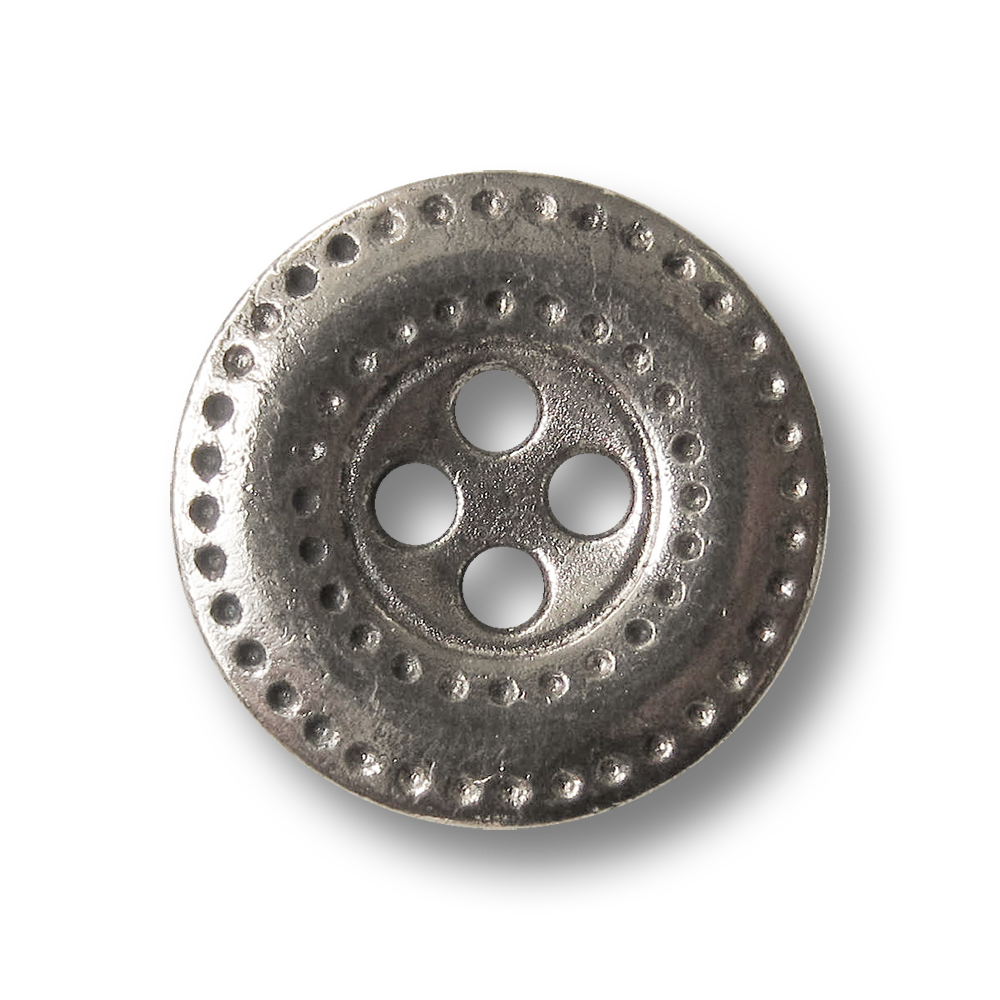 Attraktiver Vierloch Metall Knopf mit Loch Muster