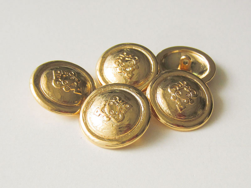 Metall Ösen Knopf in Goldfarben mit Ornament Motiv
