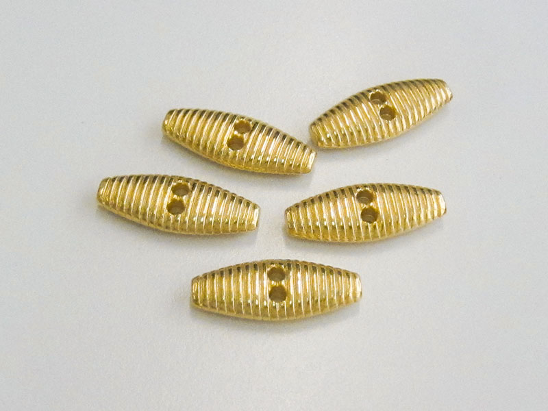 www.knopfparadies.de - 0530go - Goldfarbene, schwere Knebelknöpfe