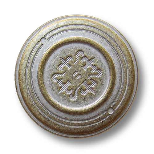 www.Knopfparadies.de - 5554ms - Edle Metallknöpfe mit Lilien Motiv