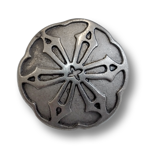 www.knopfparadies.de - 0353as - Altsilberfarbene Metallknöpfe mit nostalgischem Motiv