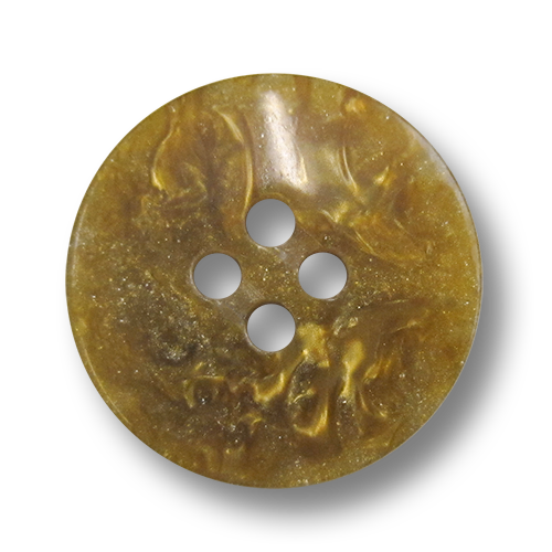 www.Knopfparadies.de - 3396be - Glitzernde Vierlochknöpfe aus Kunststoff in Goldbraun mit Perlmutteffekt