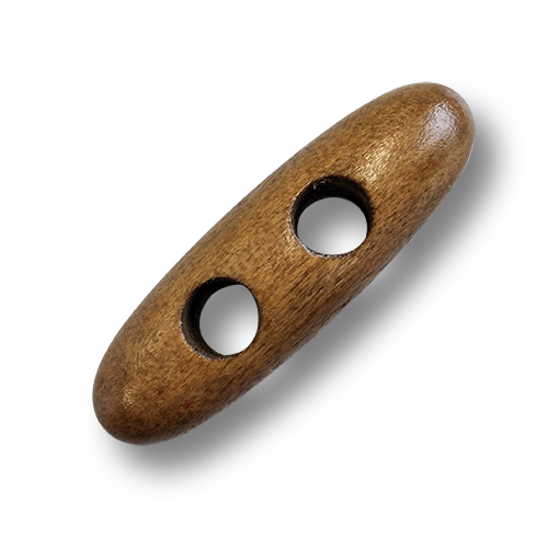 www.knopfparadies.de - 6189ho - Abgerundete Knebelknöpfe aus Holz