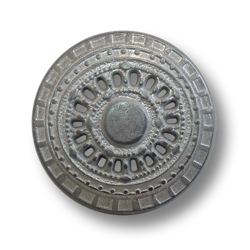 www.knopfparadies.de - 6229zn - Zinnfarbene, historisch anmutende Metallknöpfe