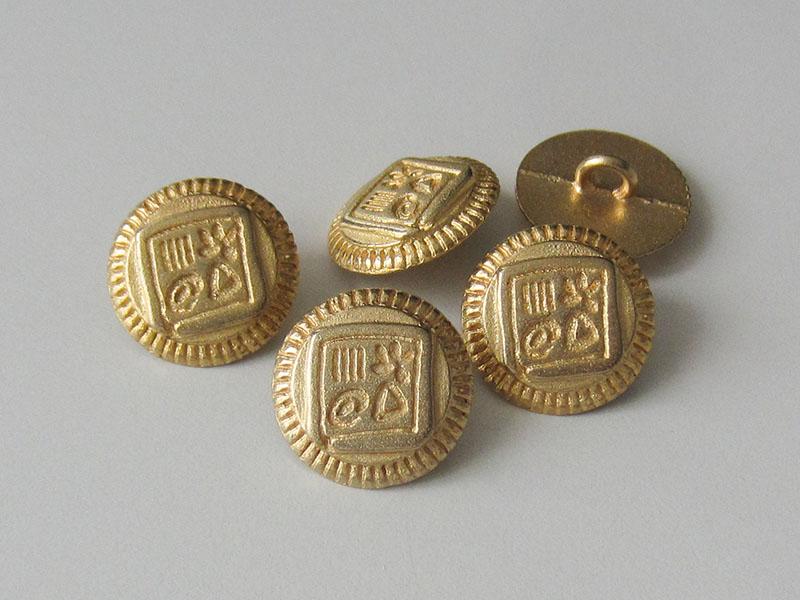 www.Knopfparadies.de - 0851gm - Günstigere goldene Metallknöpfe mit kleinen Mängeln