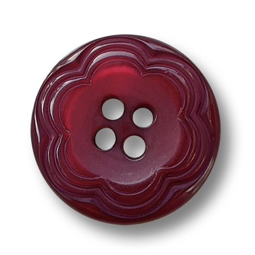 www.knopfparadies.de - 4066wr - Romantishe weinrote Blütenknöpfe
