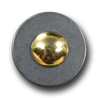 Schöner schlichter zweiteiliger Ösenknopf aus Metall