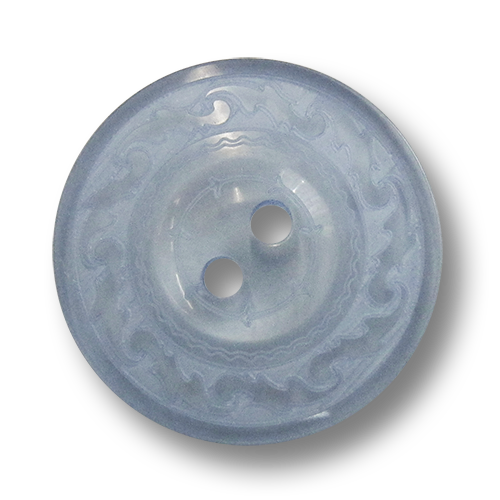 www.Knopfparadies.de - 5088hb - Romantische Zweilochknöpfe aus Kunststoff in Hellblau