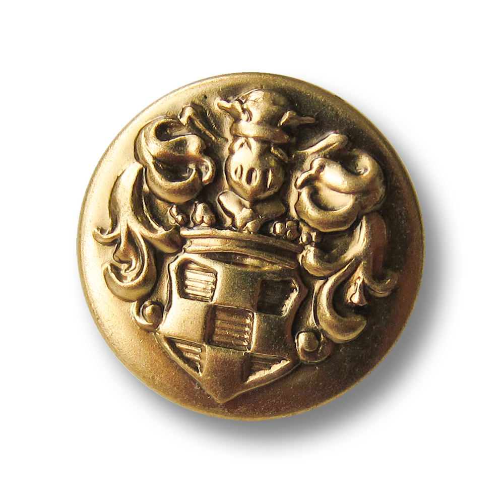Leichter Metallblech Ösen Knopf mit Wappen Muster