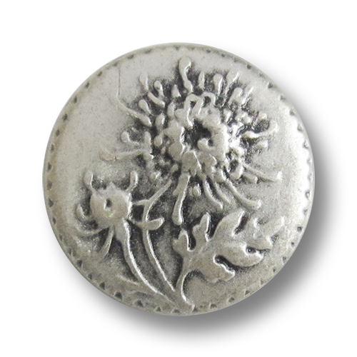Trachtenknopf aus Metall mit Alpendistel