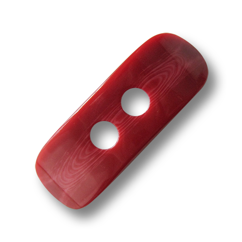 www.Knopfparadies.de - 5616ro - Rot glänzende Knebelknöpfe aus Kunststoff