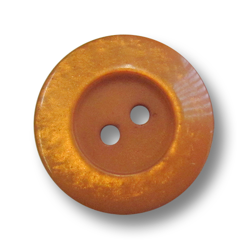 Schöne hellbraun bis orange schimmernde Zweiloch Kunststoffknöpfe mit Perlmutt Effekt