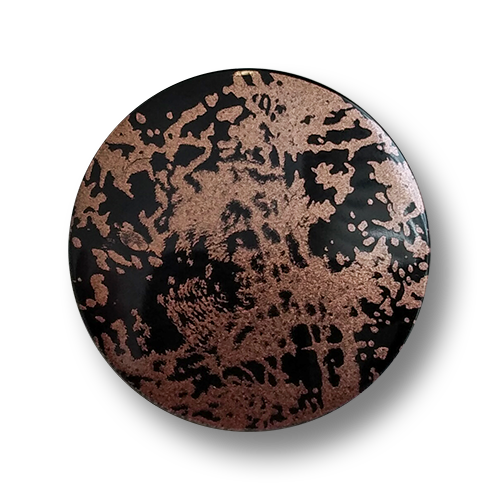 www.knopfparadies.de - 6162rs - Schwarz-kupferfarbene Kunststoffknöpfe