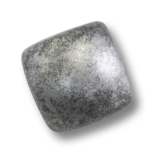 www.Knopfparadies.de - 4007as - Quadratische Kunststoffknöpfe in Altsilber wie Metallknöpfe