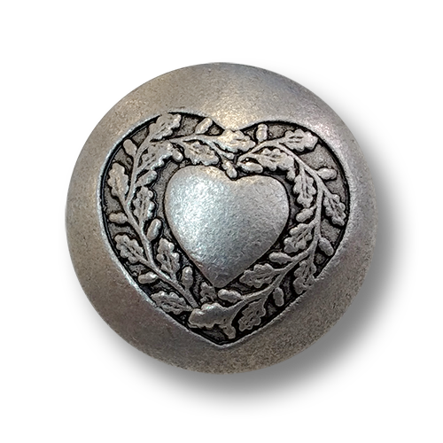 www.knopfparadies.de - 4513as - Altsilberfarbene Metallknöpfe mit nostalgischem Motiv