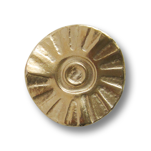 Phantasievolle goldfarbene Metall Ösen Knöpfe mit gewellter Oberfläche