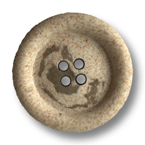Kunststoffknöpfe in heller Steinoptik, creme-beige, 4-Loch, Schüsselform