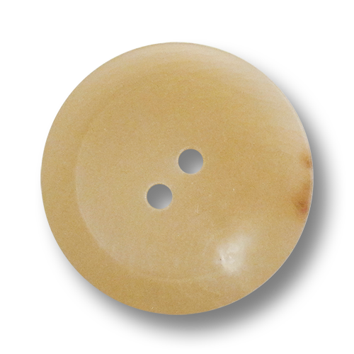 www.knopfparadies.de - 5982gg - Matt blonde Büffelhornknöpfe mit zwei Löchern
