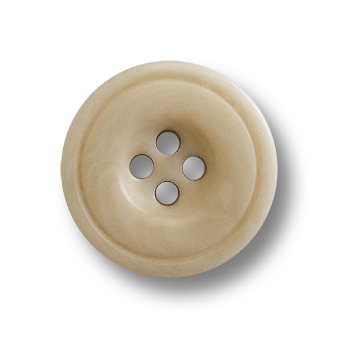 www.knopfparadies.de - 6034be - Beige Steinnussknöpfe mit vier Löchern