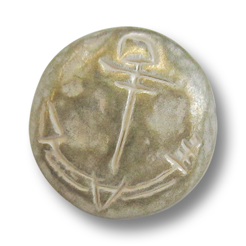 Messsing-silberfb. Metallknöpfe mit Anker