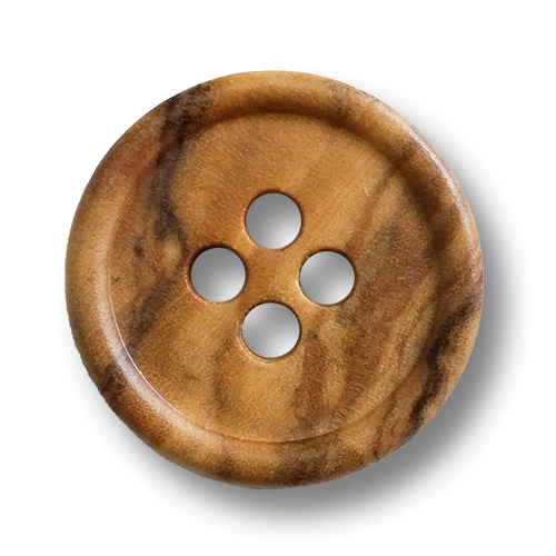 www.knopfparadies.de - 6427ho - Wild gemaserte Holzknöpfe aus Olivenholz