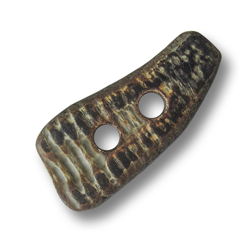 www.Knopfparadies.de - 1582br - Rustikale braune Knebelknöpfe wie Horn Spitzen