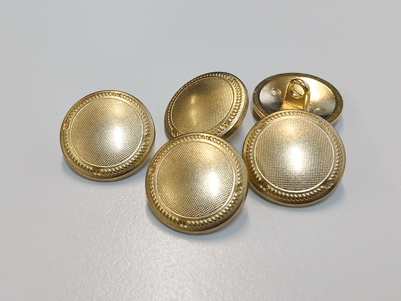 www.knopfparadies.de - 5273go - Goldfarbene Metallknöpfe - B-Ware!