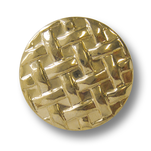 www.Knopfparadies.de - 4225go - Goldene Ösenknöpfe aus leichtem Metallblech mit verwobenen Bändern