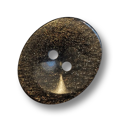 www.knopfparadies.de - 6215gg - Ovale Kunststoffknöpfe mit goldfarbenem Schimmer