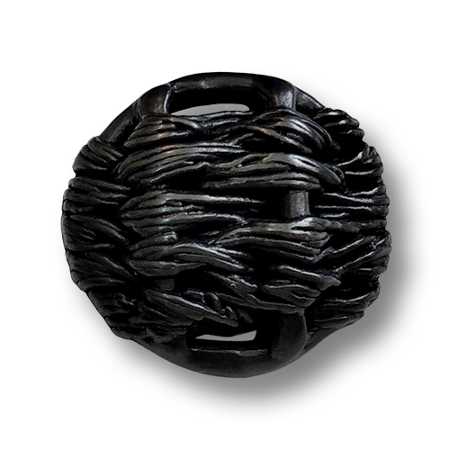 www.knopfparadies.de - 6808sc - Schwarze Kunststoffknöpfe