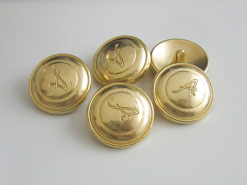 www.knopfparadies.de - 3156go - Günstige Metallknöpfe, goldfarben - B-WARE!