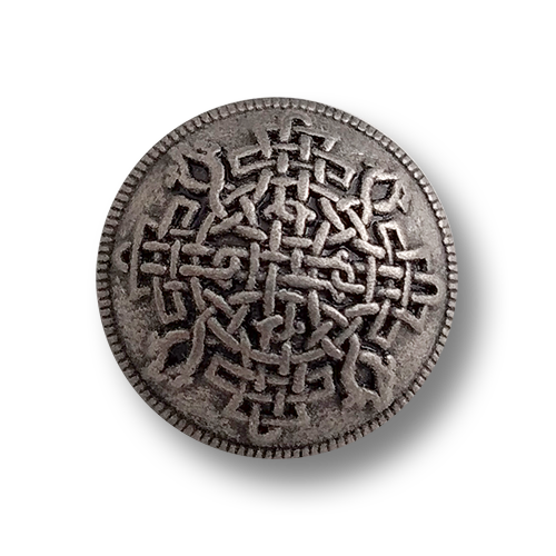 www.knopfparadies.de - 0854ei - Eisenfarbene Stegknöpfe aus Metall
