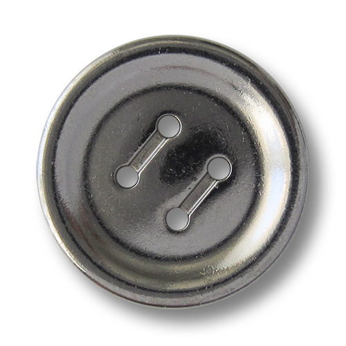 www.knopfparadies.de - 5757ch - Zeitlose Metallknöpfe, chromfarben mit vier Löchern