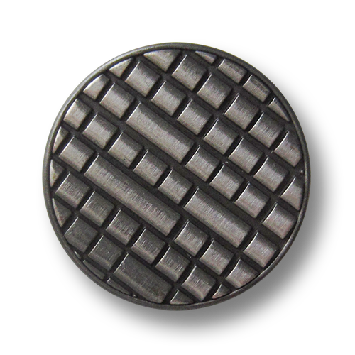 www.Knopfparadies.de - 3080ei - Moderne Designerknöpfe aus Metall in Eisen